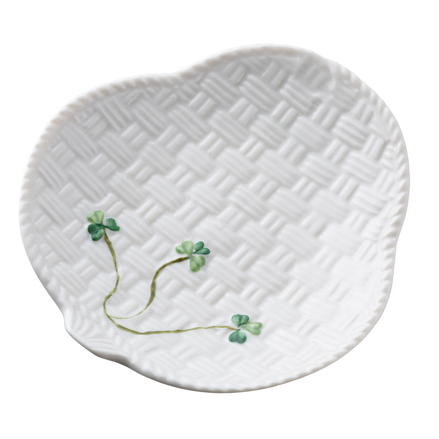 Belleek Classic Shamrock Canape Plate Set of 2