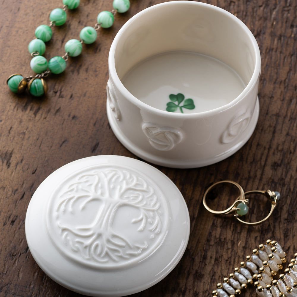 Belleek Classic Tree of Life Trinket Box