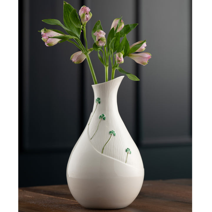Belleek Classic Shamrock Meadow 9.5" Vase