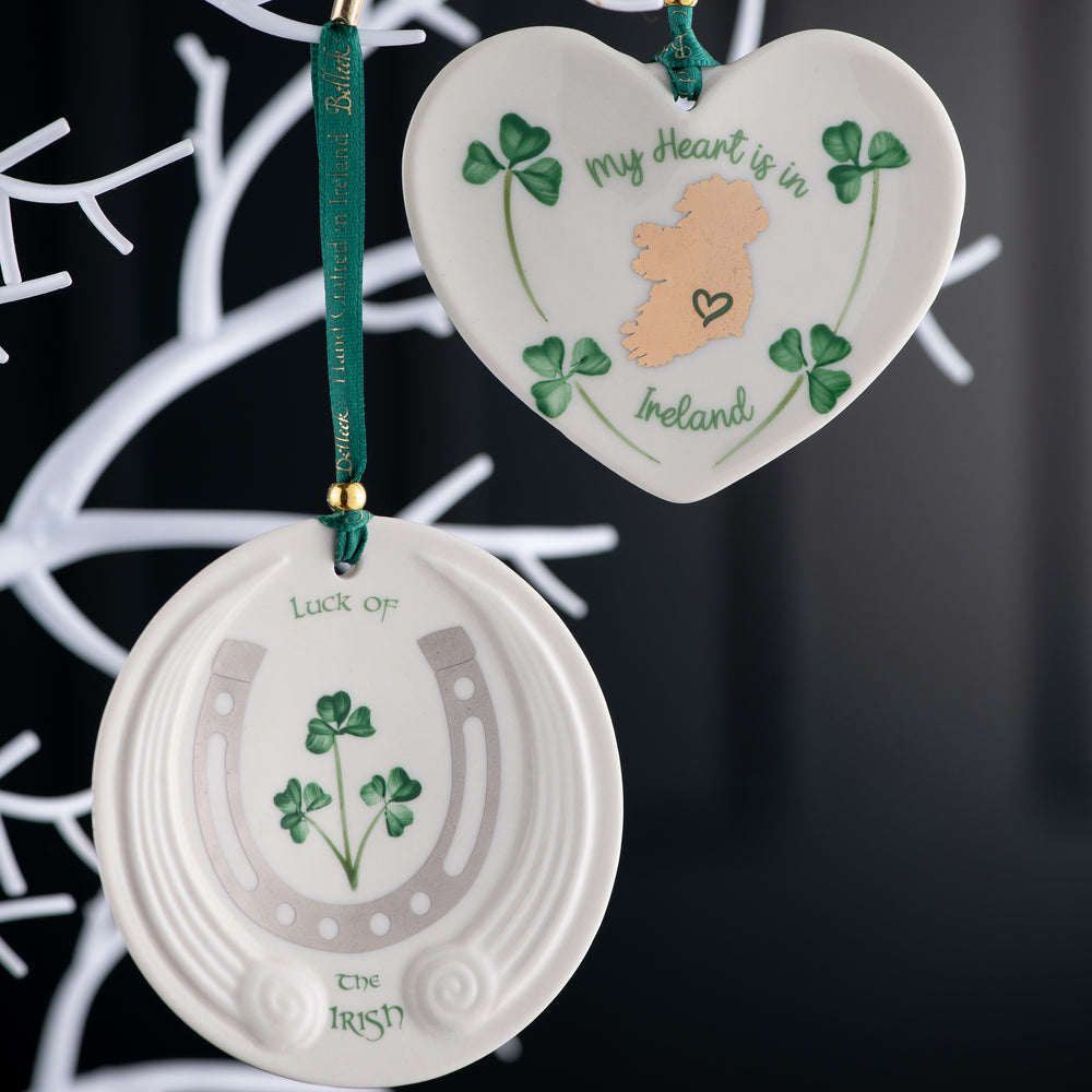 Belleek Classic Luck of the Irish Hanging Ornament