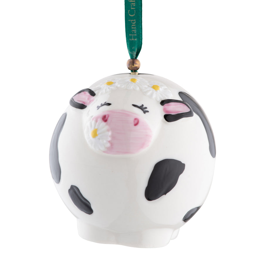 Belleek Classic Daisy the Cow Hanging Ornament