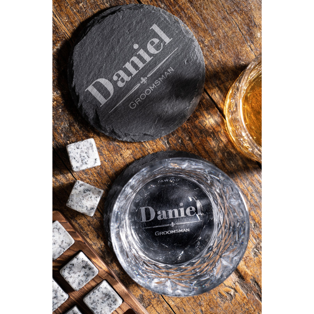 Galway Crystal Renmore Bamboo Whiskey Set