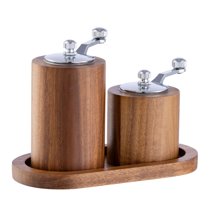 Belleek Living Acacia Salt & Pepper Mill Grinder Set