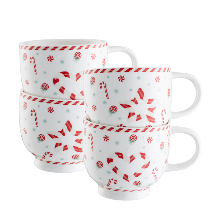 Belleek Living Peppermint Set of 4 Mugs