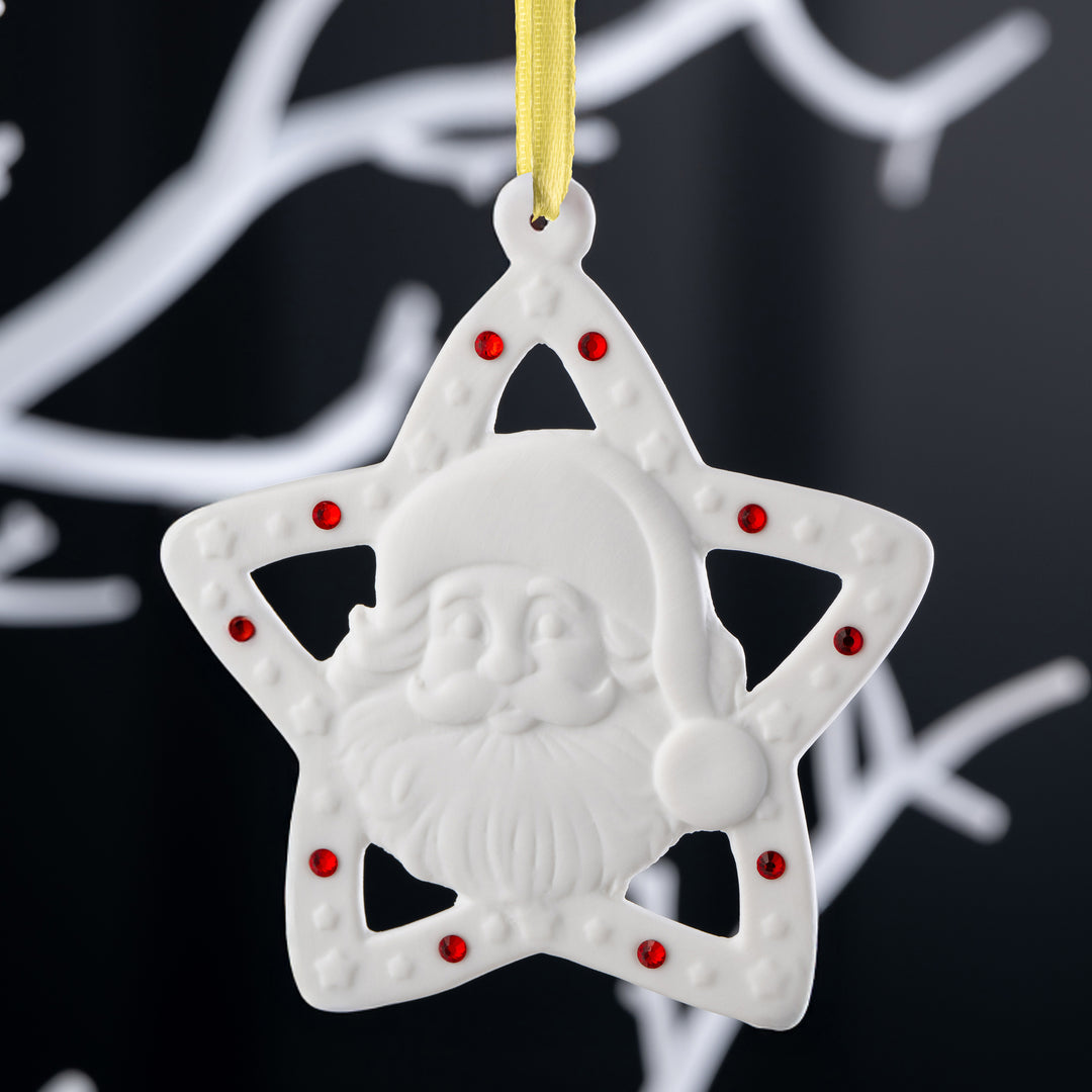 Belleek Living Santa Star Barnardo's Ornament