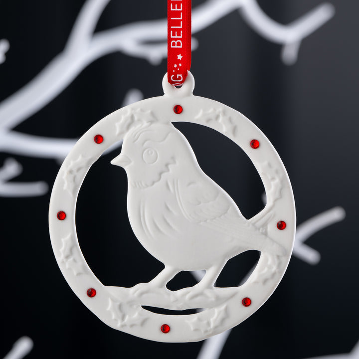 Belleek Living Robin Ornament