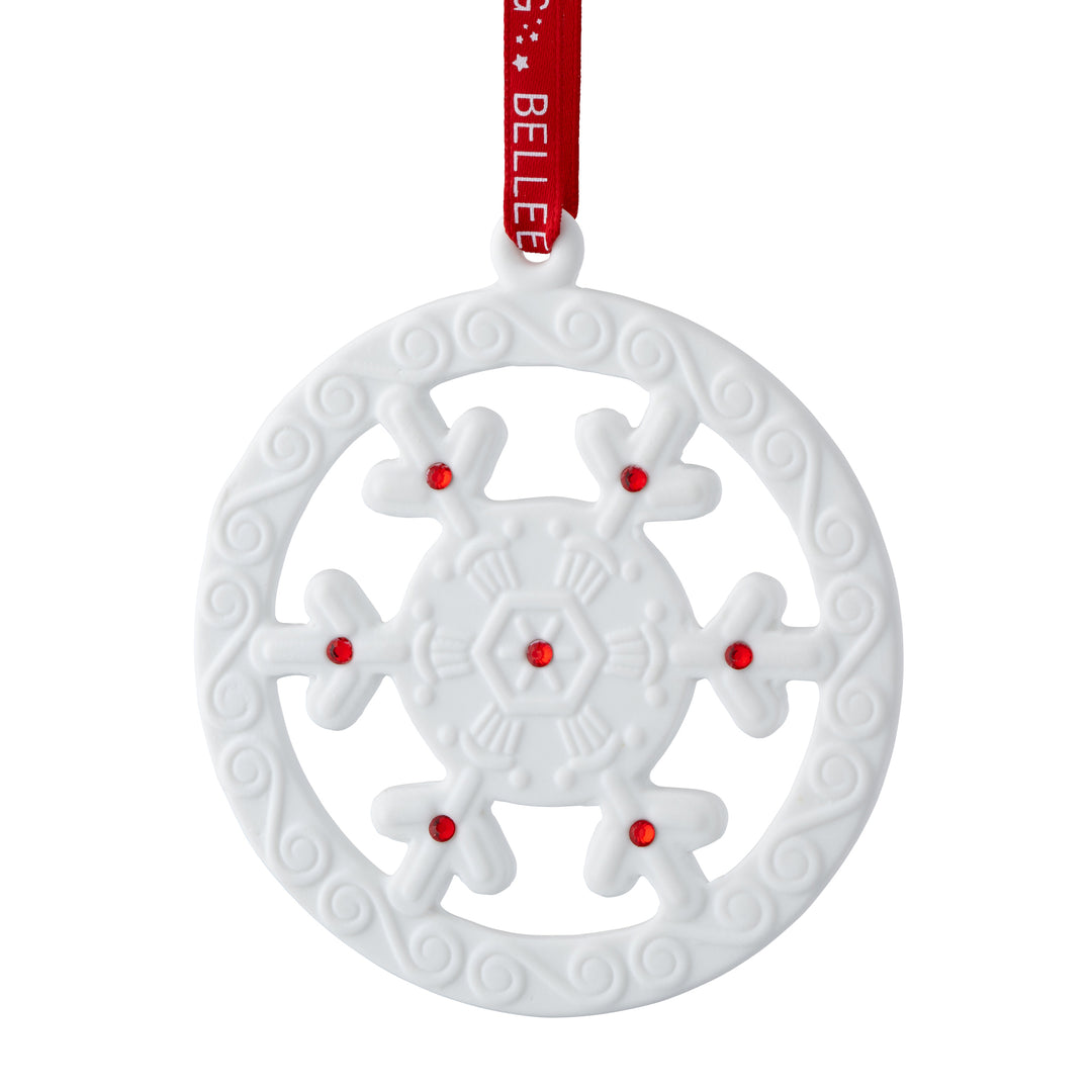 Belleek Living Snowflake Ornament