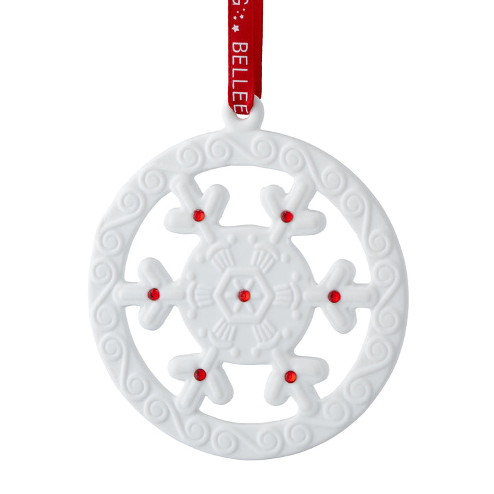 Belleek Living Snowflake Ornament