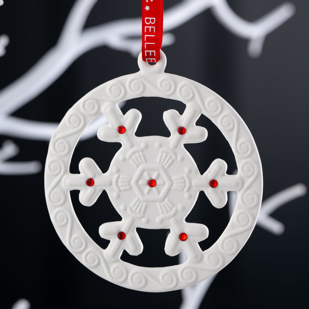 Belleek Living Snowflake Ornament