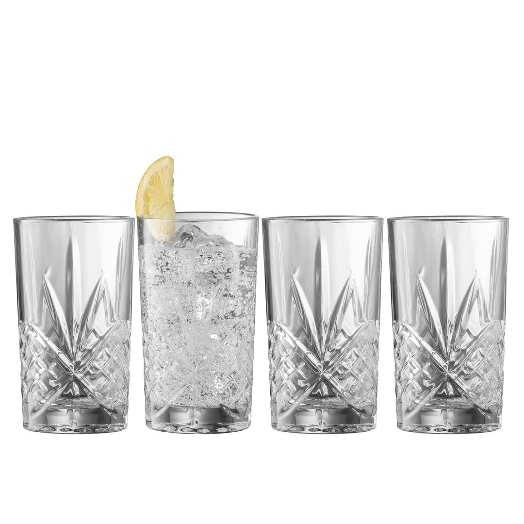 Galway Crystal Inisheer Hi-Ball Set of 4