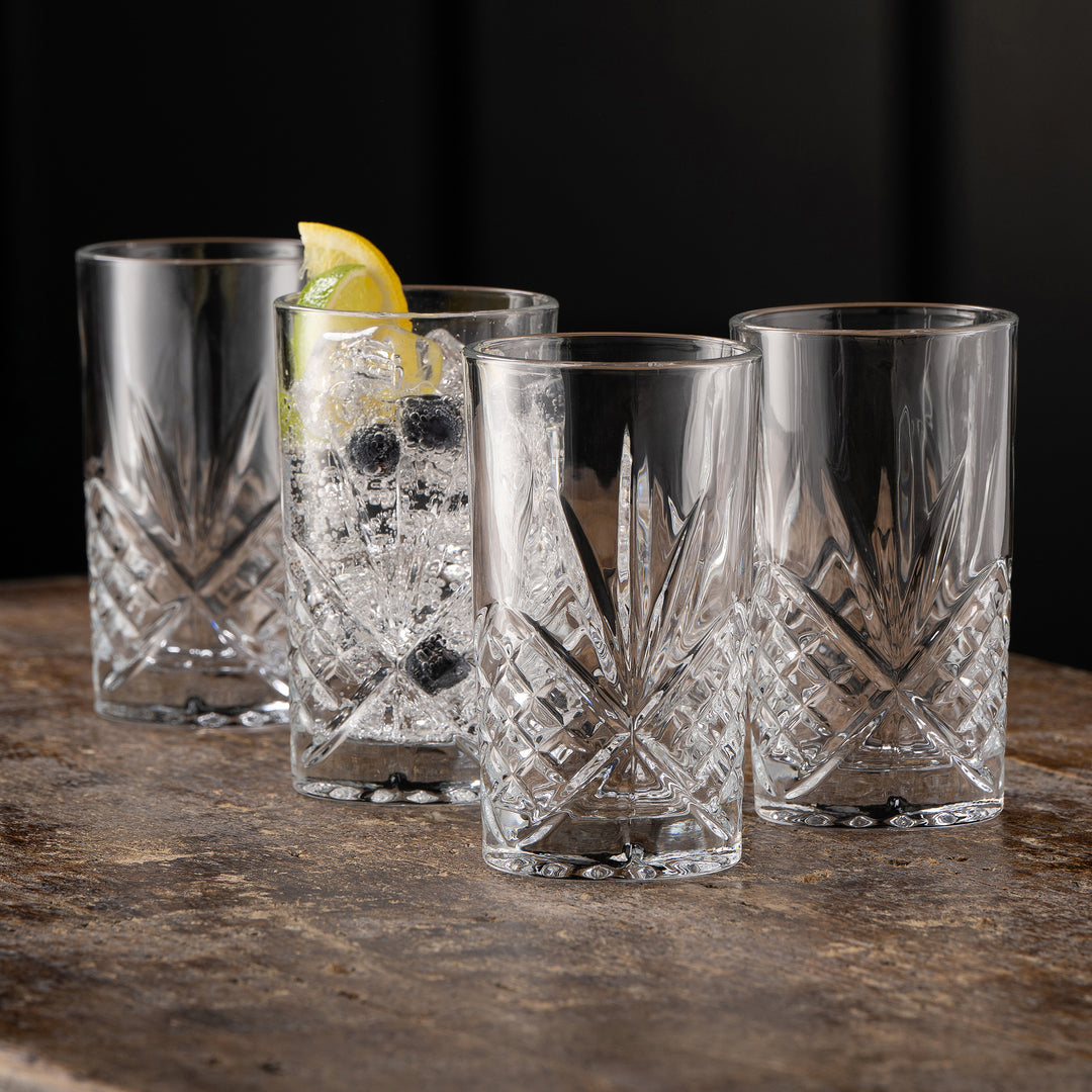 Galway Crystal Inisheer Hi-Ball Set of 4