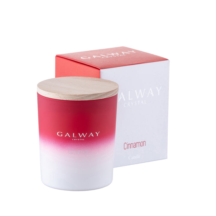 Galway Crystal Cinnamon Wooden Lid Jar Candle Small