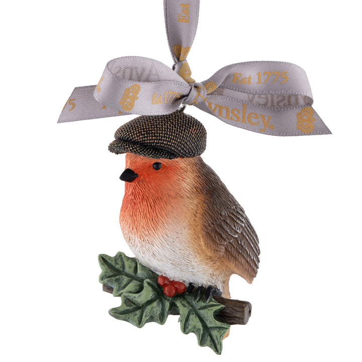 Aynsley Flat Cap Robin Hanging Ornament