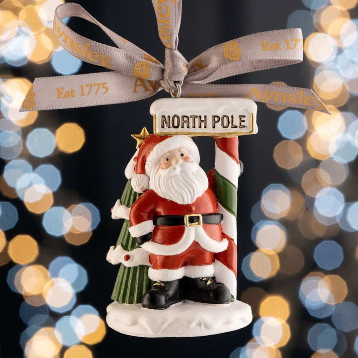 Aynsley Santa at the North Pole Hanging Ornament