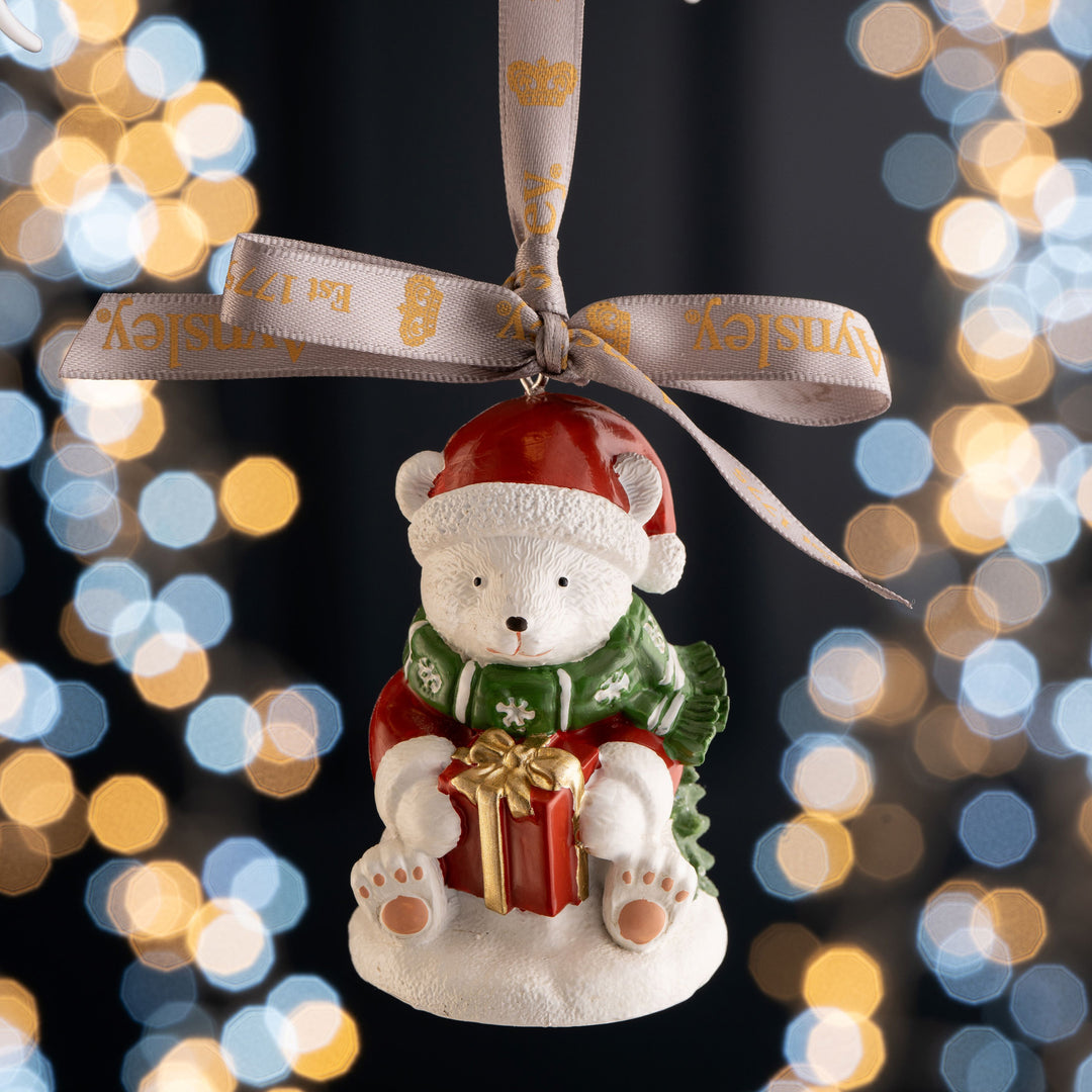 Aynsley Polar Bear & Gift Hanging Ornament
