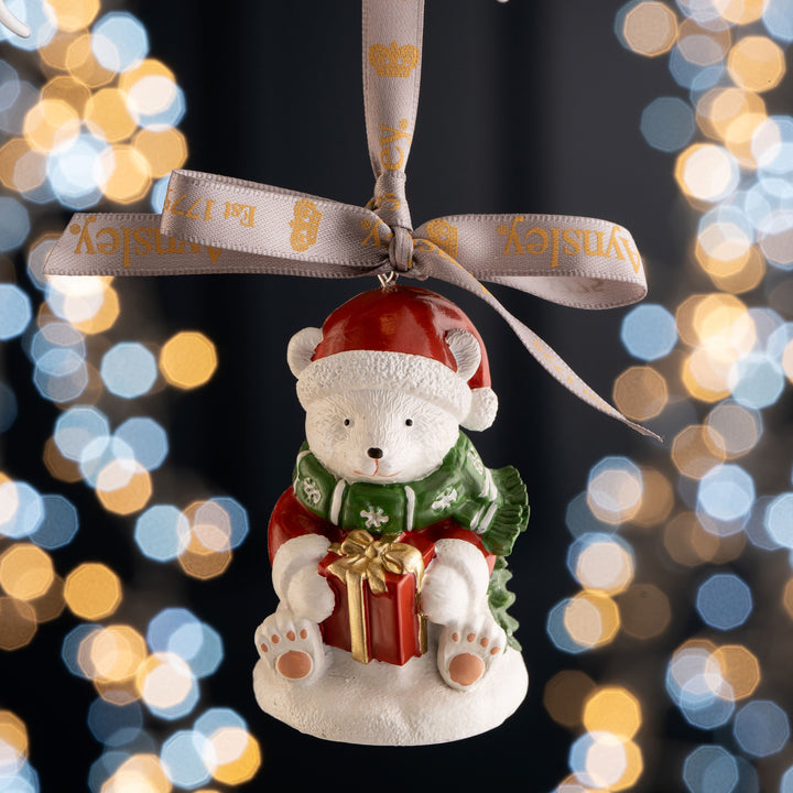 Aynsley Polar Bear & Gift Hanging Ornament