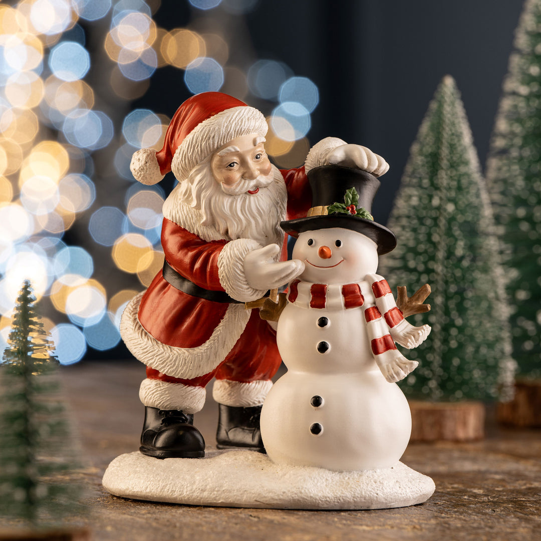 Aynsley Santa & Snowman Figurine