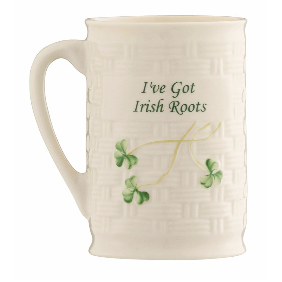 Belleek Classic "I've Got Irish Roots" Mug