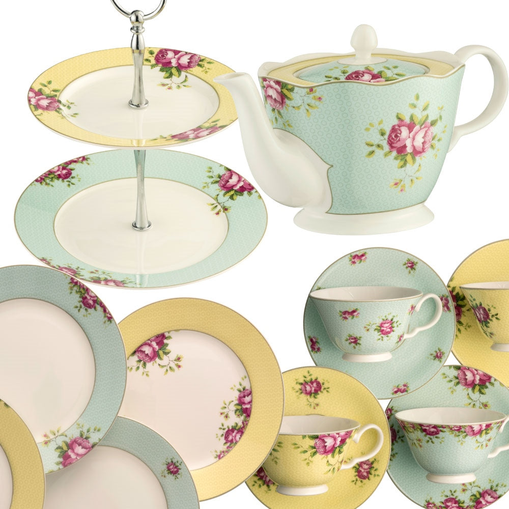 Aynsley Archive Rose Afternoon Teaset 2 – Belleek Pottery