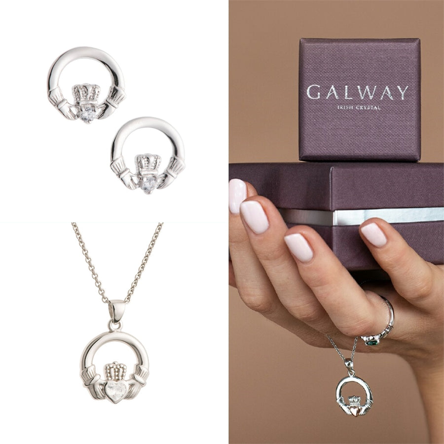 Galway-Crystal-Jewellery-Claddagh-Crystal-Sterling-Silver-Set