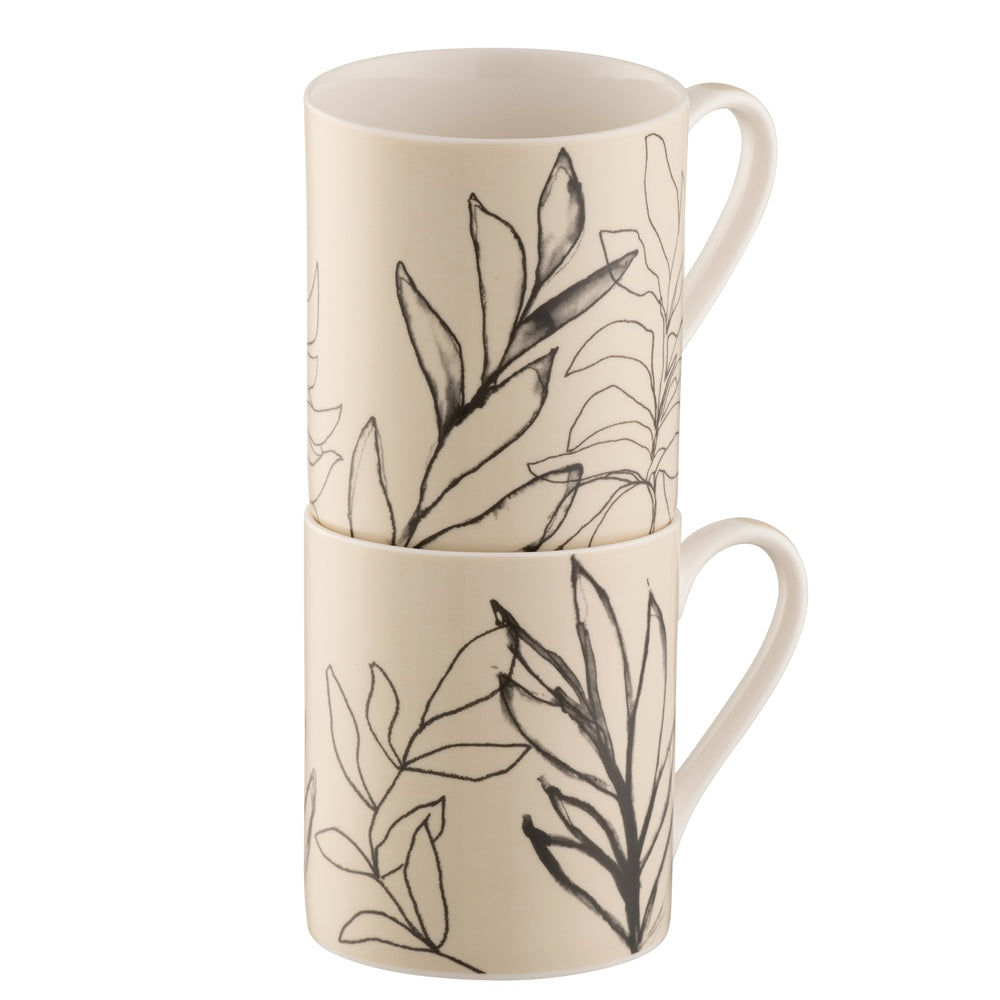 Aynsley Minimal Flora Mugs Set of 4