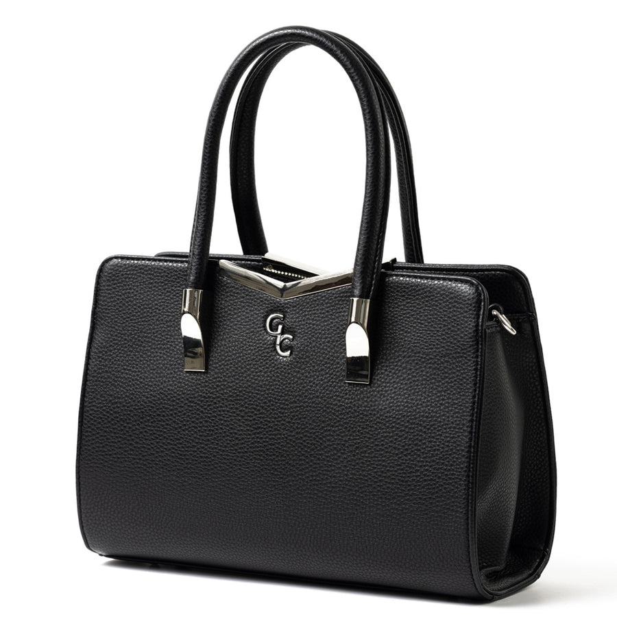 Galway Crystal Fashion Top Handle Handbag - Black