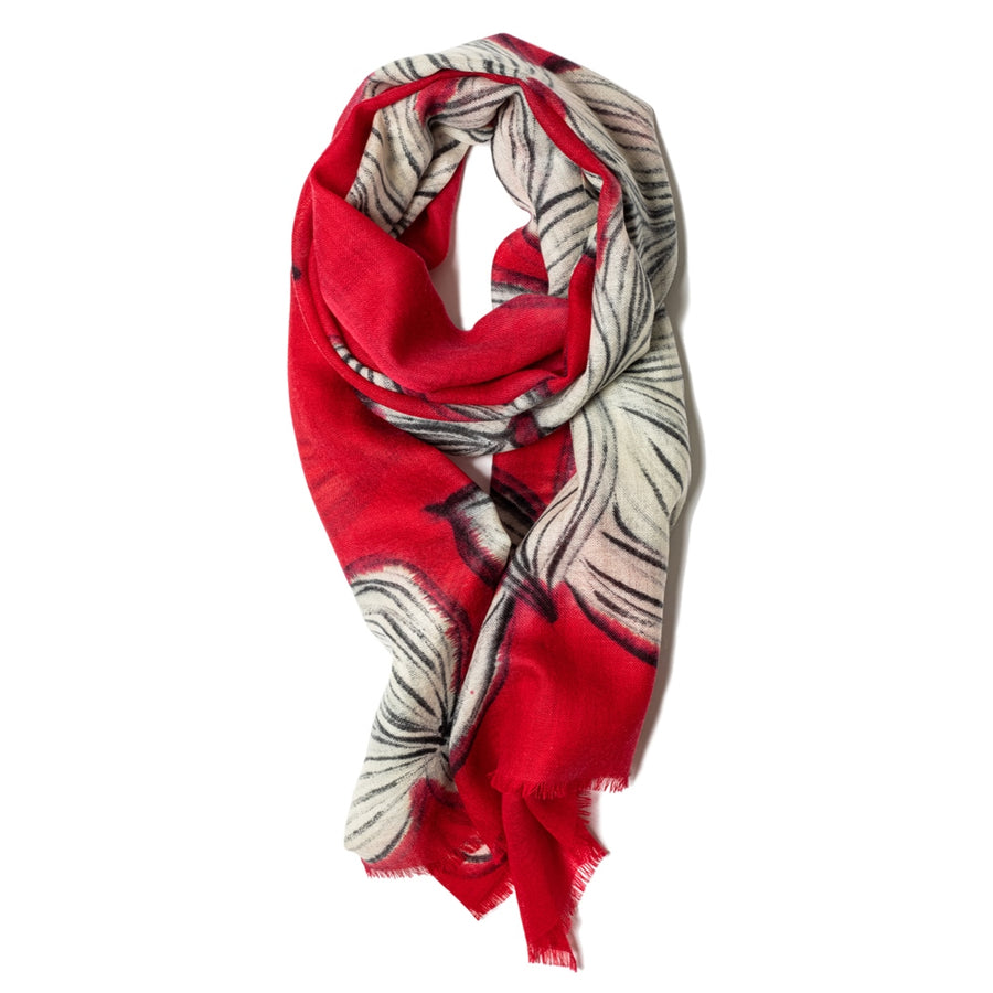 Galway-Crystal-Fashion-Red-and-White-Jasmine-Flower-Merino-Wool-Scarf