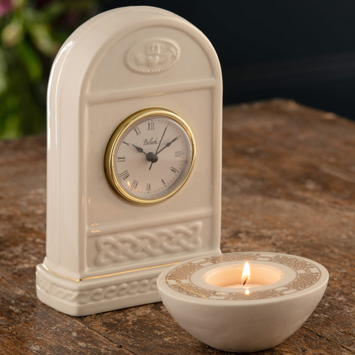 Belleek-Classic-Claddagh-Clock