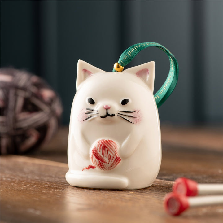 Belleek Classic Kitty Cat Ornament