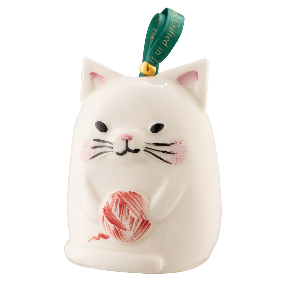 Belleek Classic Kitty Cat Ornament