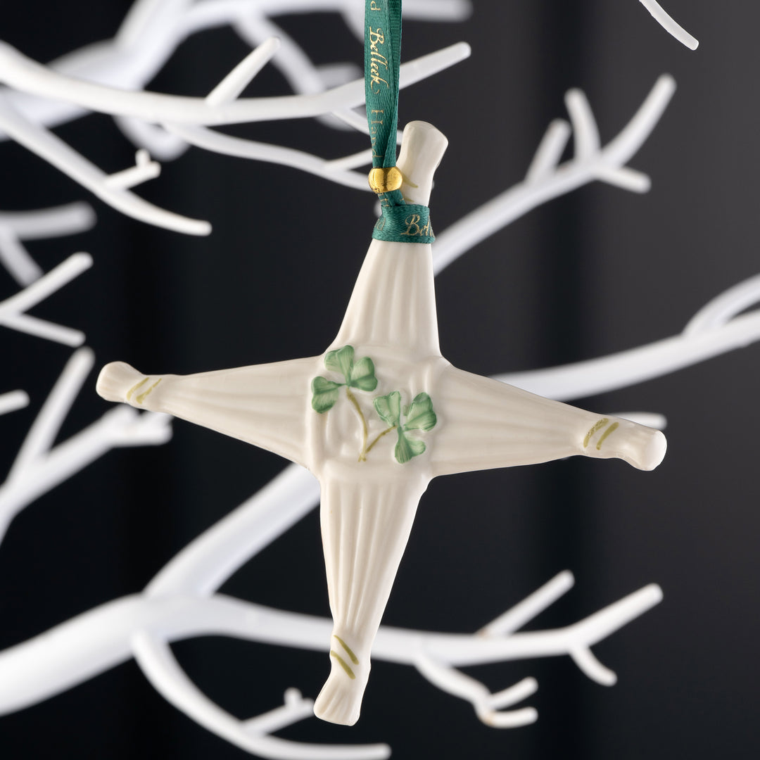 Belleek Classic St. Brigid's Cross Ornament