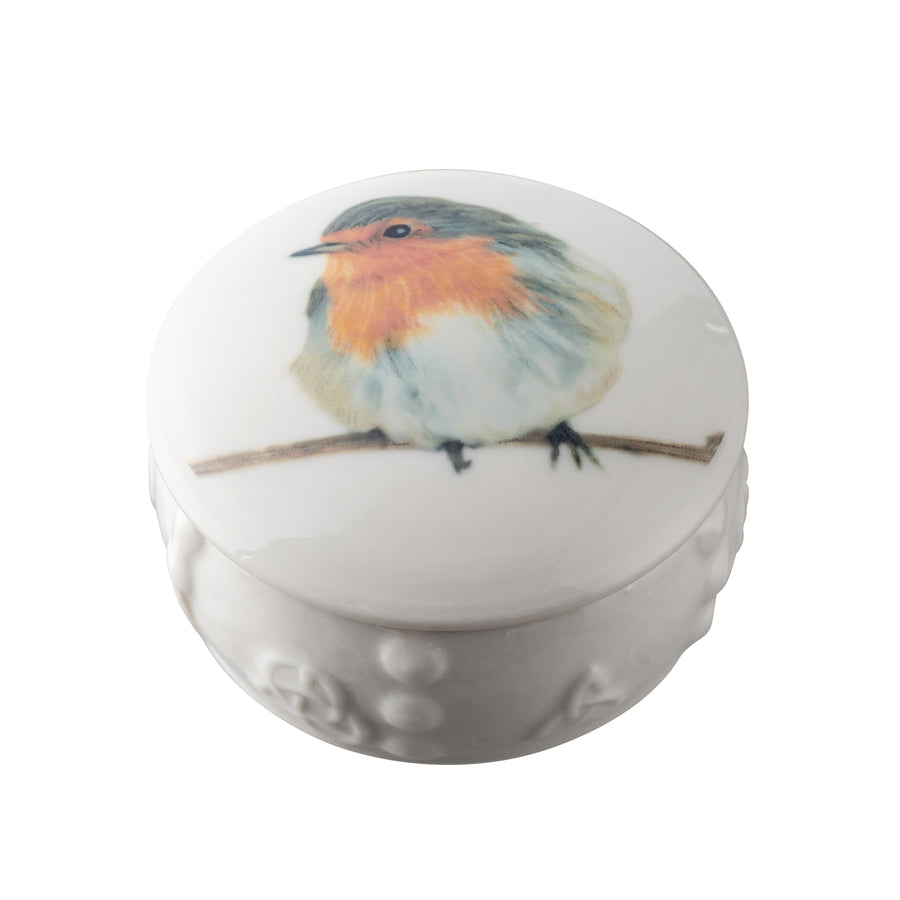 Belleek Classic Robin Trinket Box