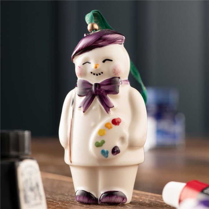 Belleek Classic Artist Snowman Ornament