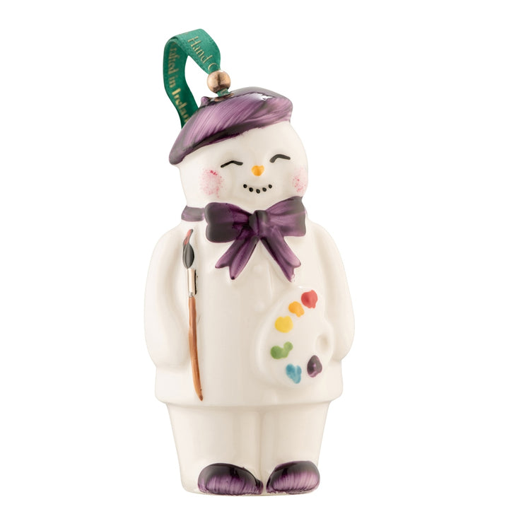 Belleek Classic Artist Snowman Ornament