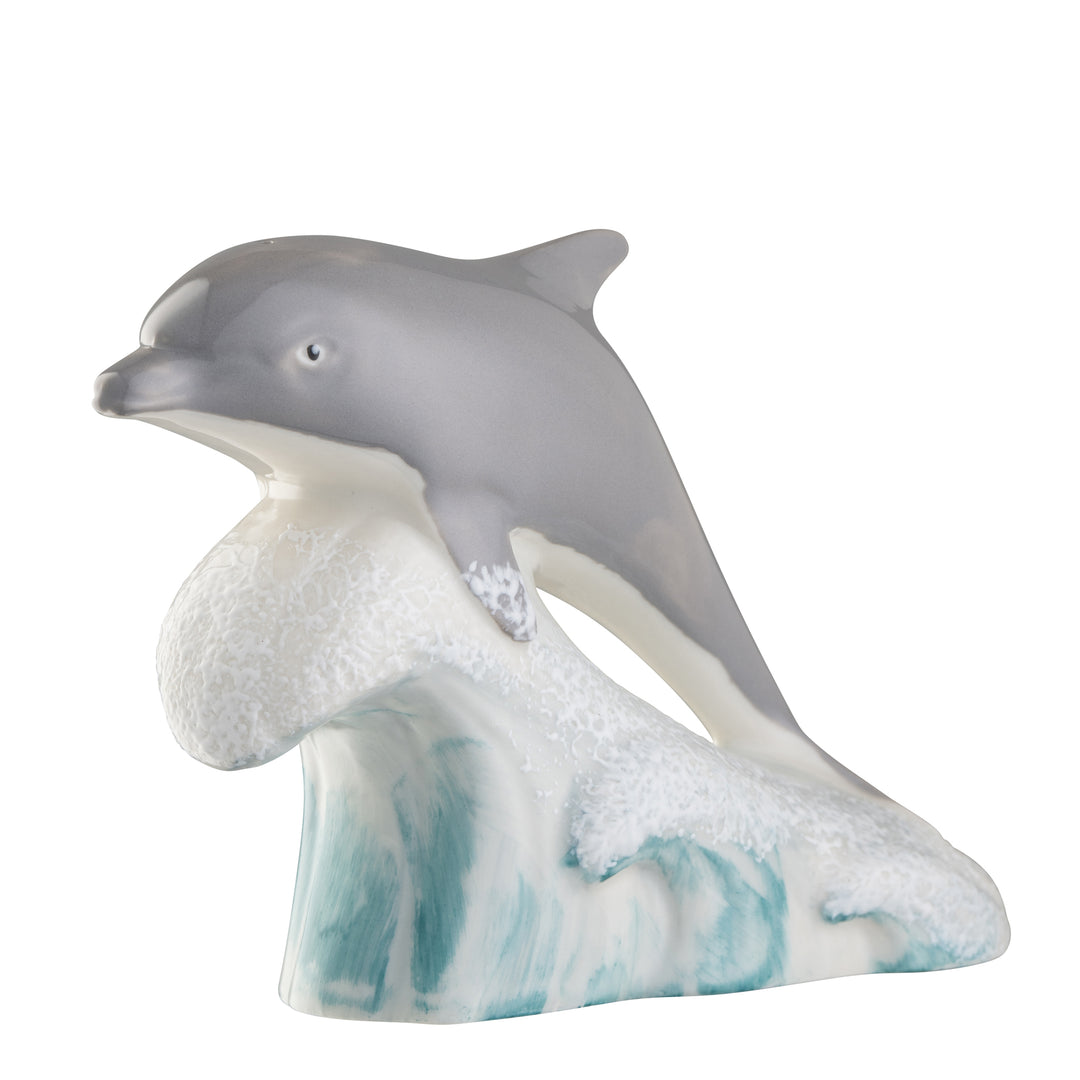 Belleek Classic Wild Atlantic Dolphin Figurine 2nd Edition