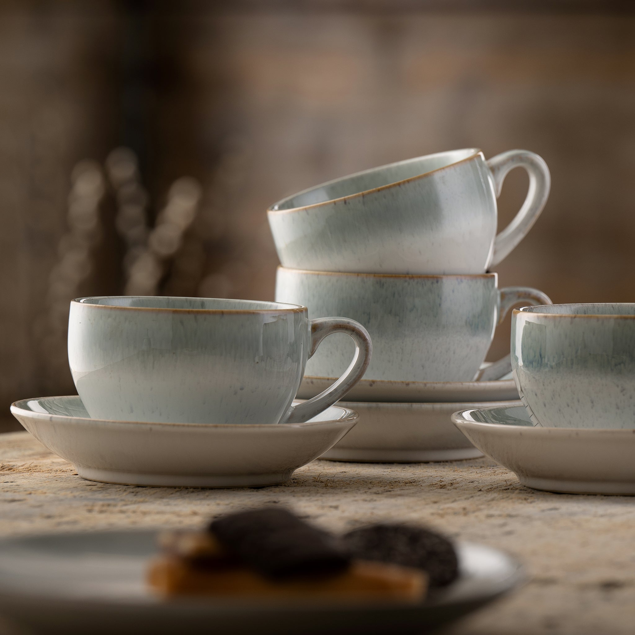 Belleek Living Tivoli Cup & Saucer Set of 4 – Belleek Pottery