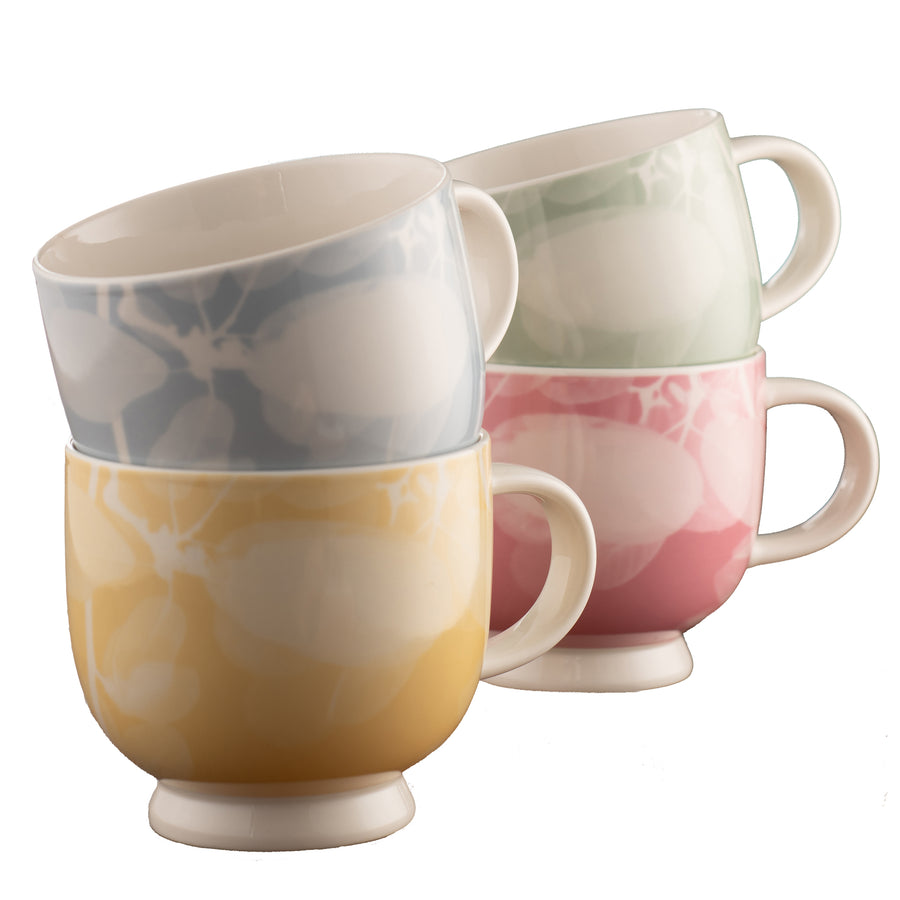 Laurel Footed Mug Set of 4