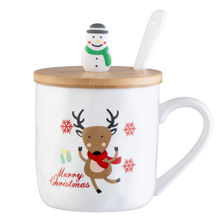 Belleek Living Reindeer Lidded Mug