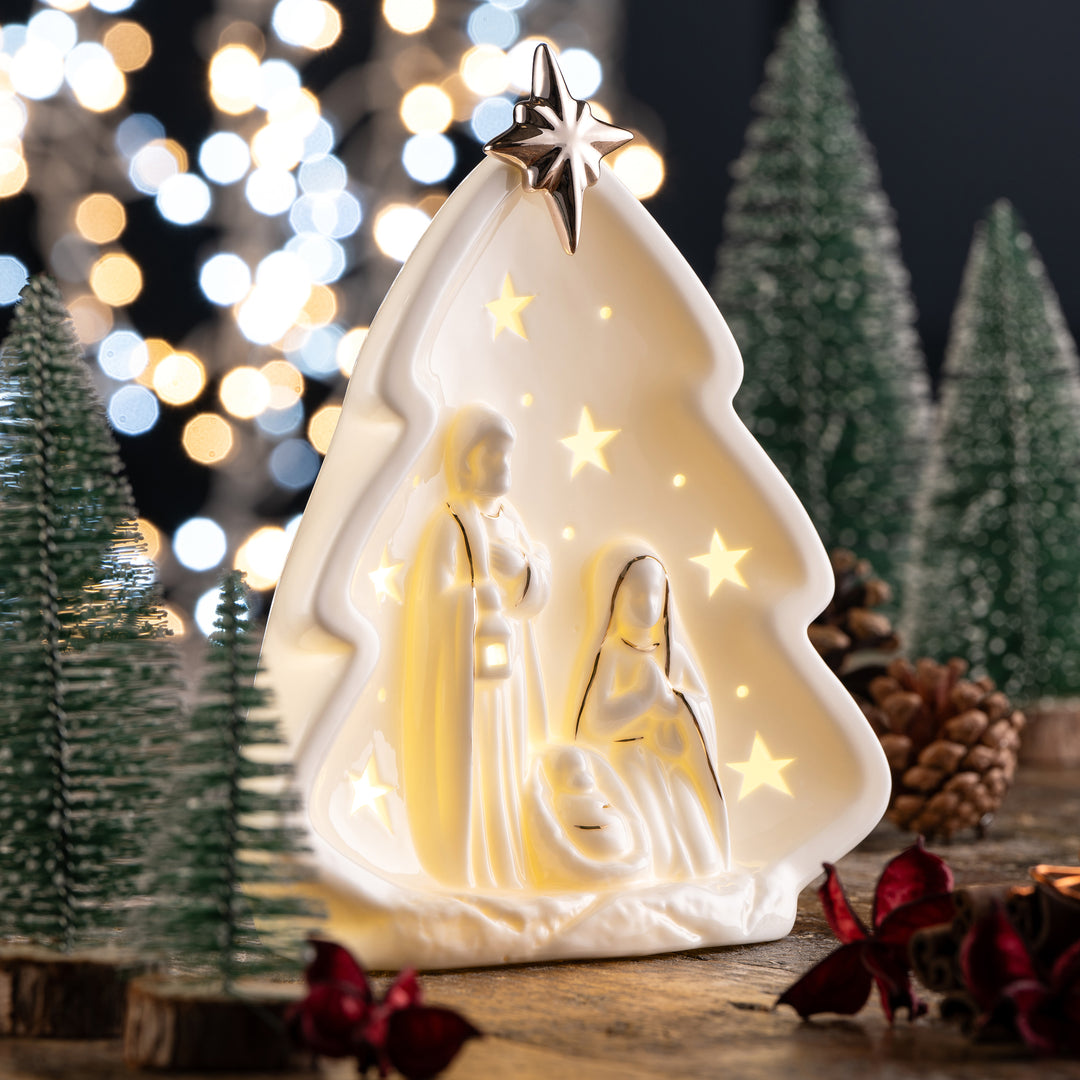 Belleek Living Nativity Tree LED