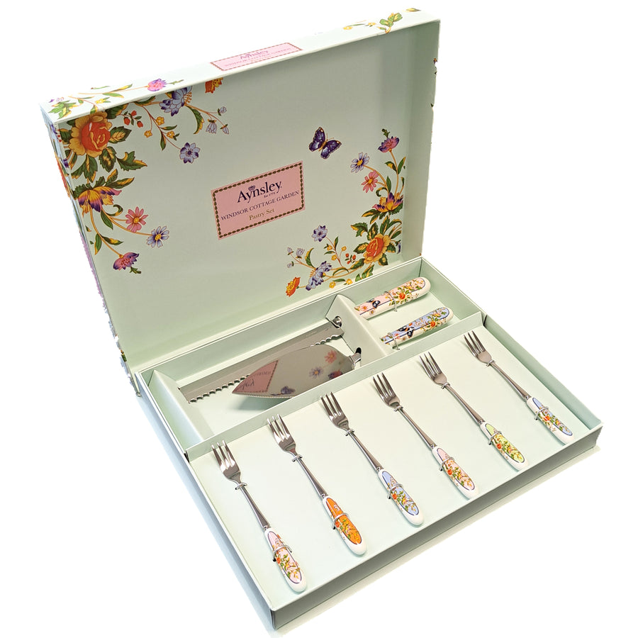 Aynsley Cottage Rose Pastry Set