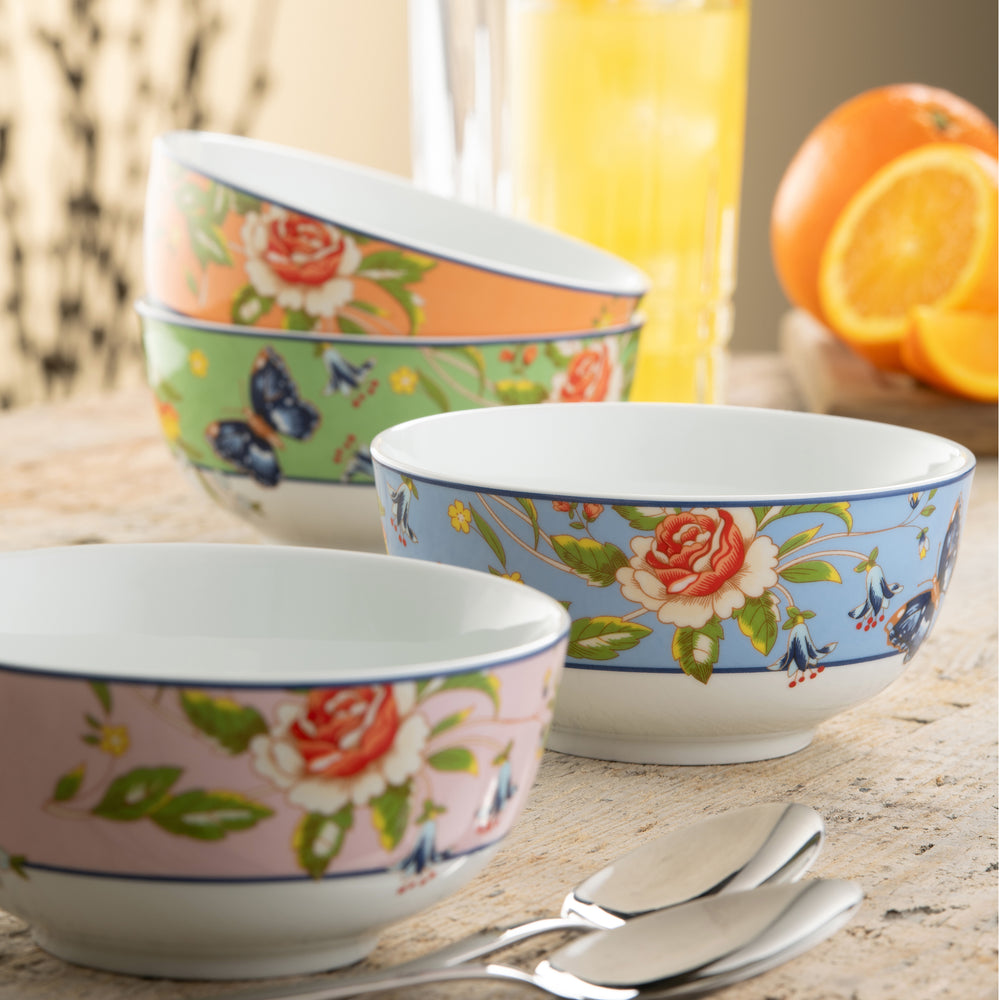 Aynsley Archive Rose Cereal Bowl Set of 4