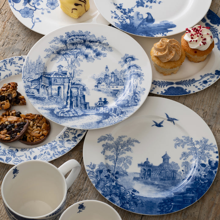 Aynsley Archive Blue Teaplates Set of 6