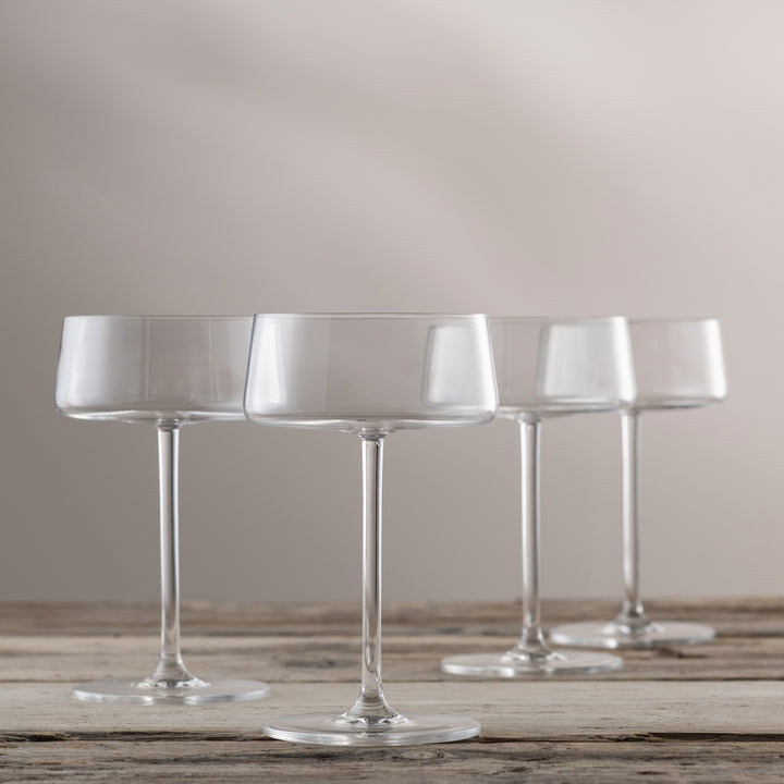 Galway Crystal Alto Cocktail/Martini Set of 4