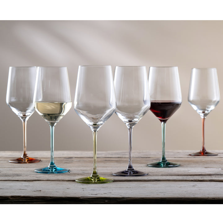 Galway Crystal Chroma Wine Party Pack Set of 6