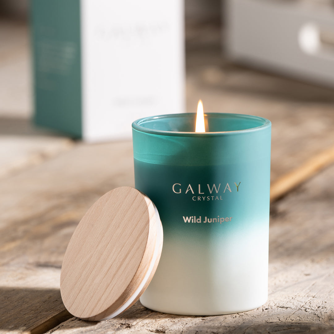 Galway Crystal Wild Juniper Candle