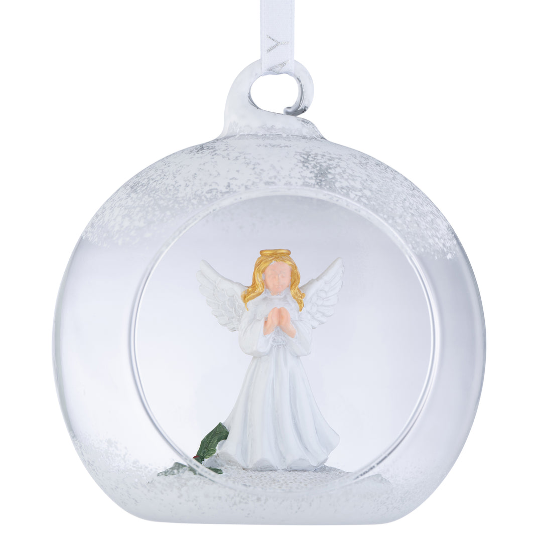 Galway Crystal Christmas Angel Hanging Bauble