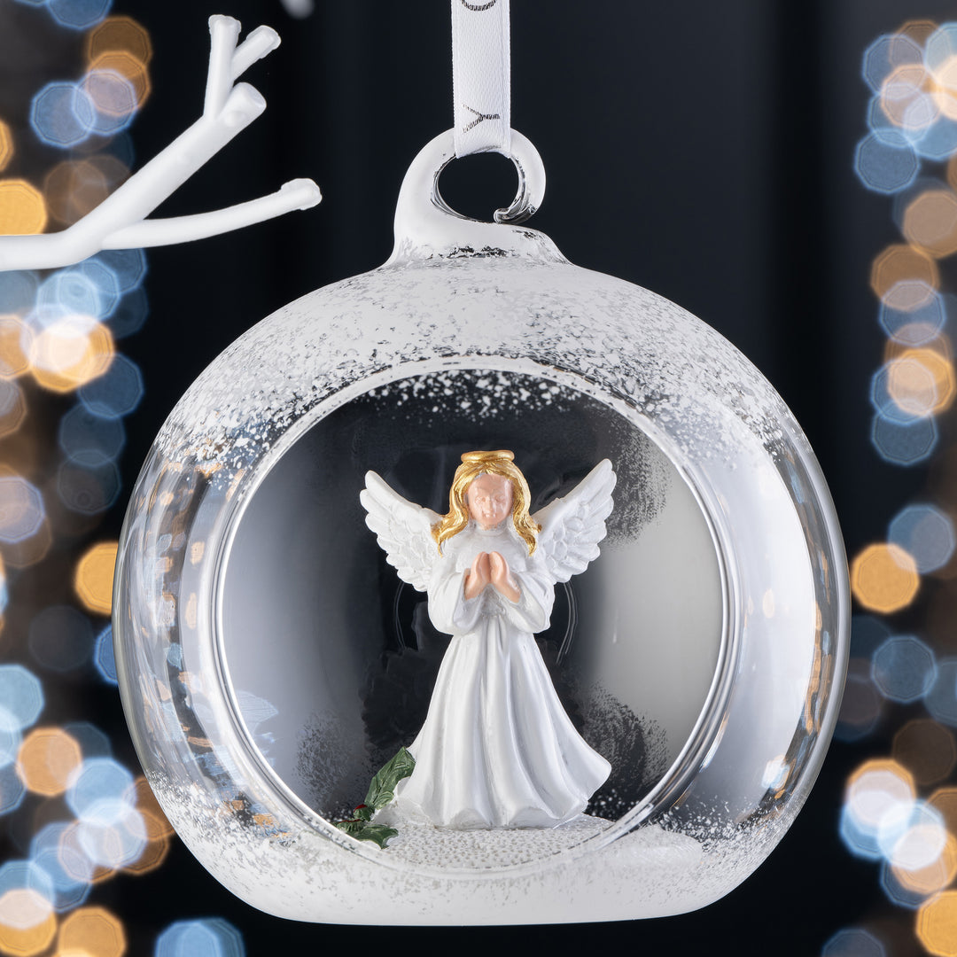 Galway Crystal Christmas Angel Hanging Bauble