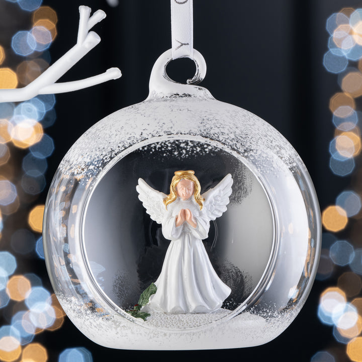 Galway Crystal Christmas Angel Hanging Bauble