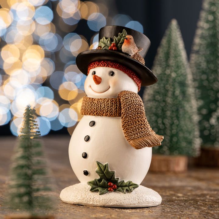 Aynsley Snowman & Robin Figurine