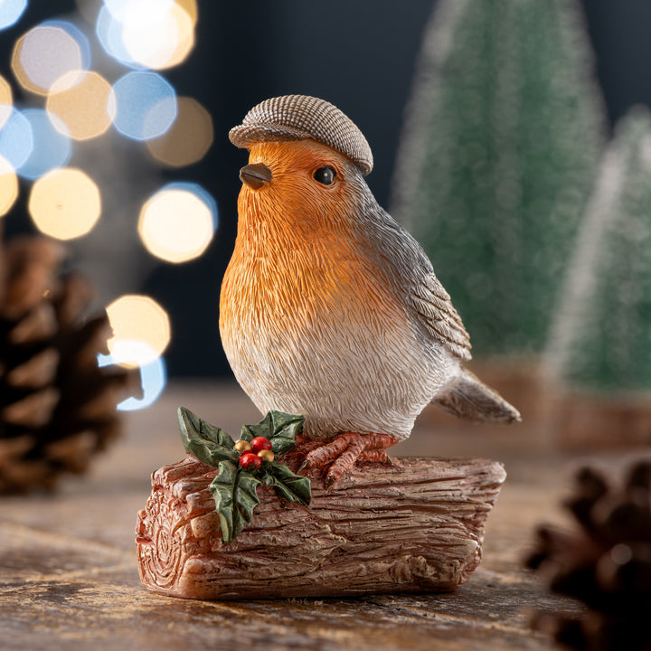 Aynsley Flat Cap Robin Figurine